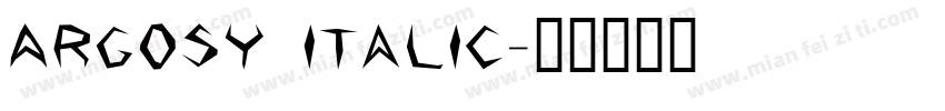 Argosy Italic字体转换